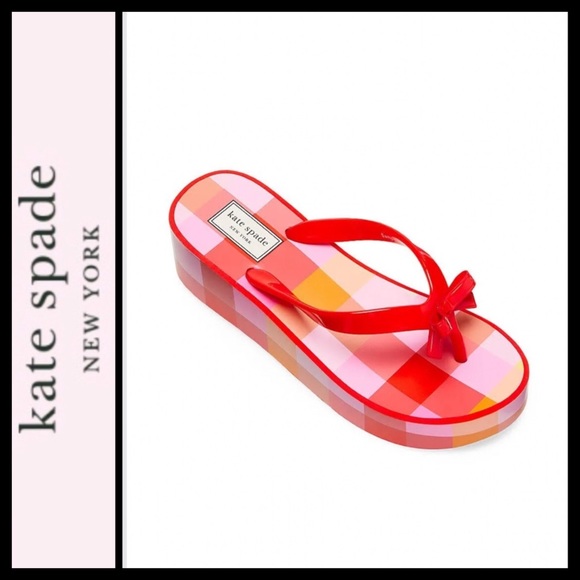 kate spade Shoes - 🔥SALE🔥NEW⭐️Kate Spade Rina Wedge Flip Flops